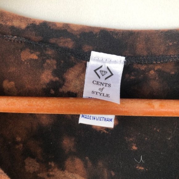 ‘Hustle’ Bleach Dye Graphic Tee Size Small - Picture 3 of 6